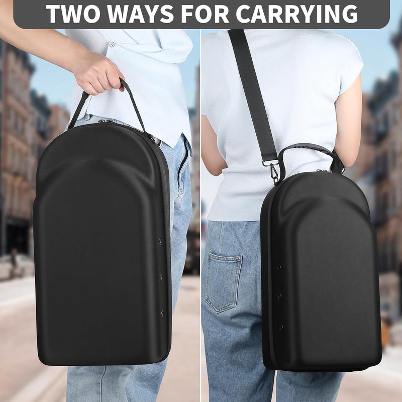 GERMUN Hard baseball hat case, Hat Carrier Travel Case with Adjustable Shoulder Strap, Hat cap case for 12 Baseball Caps - Perfect for Traveling & At-Home Storage (Black with Grey) - Image 5